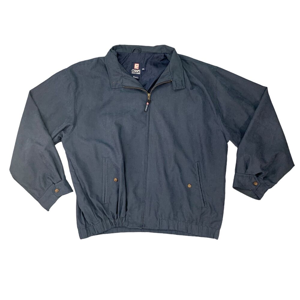 Vintage Ralph Lauren Chaps Bomber Jacket Mens XXL 2XL Chalkboard Full Zip 90s